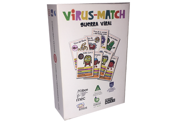 virus-match guerra viral juego cartas cómic bacterias iibce bandas educativas divulgación científica